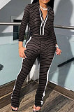 Sports Autumn Leopard Print Splicing Fashion Pants Suits FA7122