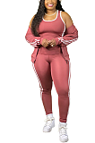 Fashion casual sports style suit three-piece suit with jacket Set U7100