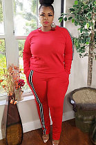 Hot Selling Oversize Striped Patchwork Long Sleeve Tracksuits YF1293