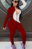 Sexy Polyester Long Sleeve Tall Waist TrousersBodycon JumpsuitsYFS3566