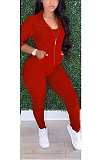 Casual Preppy Simplee Long Sleeve Lapel Neck Sweat Pants Sets HG061