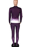 Sporty Polyester Mouth GraphicLong sleeve fleece Long Pants SetsWA7063
