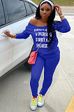 Sporty Polyester Long Pants Long sleeve T-shirt The letter Excluding scarfWA7077