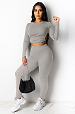 Pure Color Backless cropped top High-Rise Pant Matching Sets DR8048