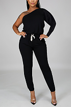 Casual fashion solid color hot style leggings jumpsuit ED8287