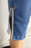Casual Modest Simplee Elastic Waist High Waist Jeans LMM8190