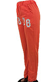 Casual Polyester Embroidered Mid Waist Long Pants UpsetKSN8028