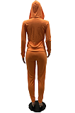 Casual Sporty Simplee Long Sleeve Spliced Hoodie Sweat Pants Sets YSS8047