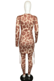 Polyester Leopard Long Pants QY0505