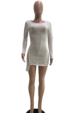 Sexy Polyester Round Neck Mini Dress GLS8018