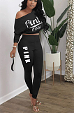 Casual  sports Leisure letter two-piece set MTY6315