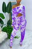 Casual Cute Simplee Ditsy Floral Long Sleeve Off Shoulder Notched Neck Pants Sets ARM8210