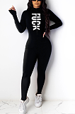 Blazer Night Out Sexy Letter Extra-Long Sleeve Round Neck Bodycon Jumpsuit DN8533