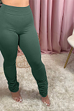 Casual tight solid color pants H1527