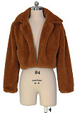 Artificial Fur Loose Cardigan Short Jacket Villi  Coat ZS0154