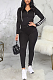 Casual Sporty Simplee Patchwork Long Sleeve Pants Sets SMR9754