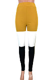 Casual Polyester Spliced Long Pants Tight Pencil Pants PU8303