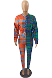 Casual checked Mosaic printed fashion suit H1545