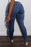 Casual ripped midriff jeans JLX6011