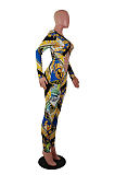 Casual fashion sexy print jumpsuit SMY8035
