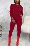 Casual Modest Simplee Long Sleeve Round Neck Pants Sets SMR9683