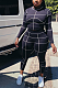 Casual Modest Simplee Buffalo Plaid Long Sleeve Round Neck Pants Sets yzl813