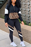 Modest Sporty Simplee Leopard Long Sleeve Pants Sets YZL814
