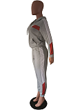 Casual Sporty Simplee Long Sleeve Spliced Hoodie Long Pants Sets HM5272