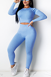 Casual Sporty Simplee Long Sleeve Round Neck Pants Sets QQM4118