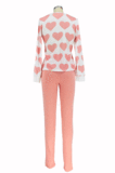 Cute Polyester Heart Graphic Long Pants AL125