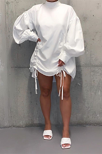Casual fashion long sleeve blouse skirt N8002