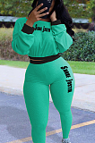 Casual Sporty Simplee Long Sleeve Round Neck Pants Sets T3563