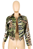 Casual Modest Simplee Camo Long Sleeve Lapel Neck Utility Blouse YYZ640