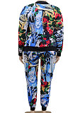 Printing Coat Underwear Facemask Long Pants Four-Piece Suit Leisure Suit  YF1297