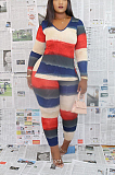 Casual and lovely colorful striped suit MTY6297