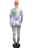 Casual Polyester Tie Dye Long Sleeve OMY8081