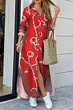 Fashion Print Pattern Long Ankle Dress QY0507