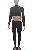 Sexy Soft Rib Long Pants Fitness Two-Piece BLE2171