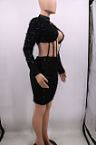 Blazer Elegant Sexy Long Sleeve Hollow Out Mini Dress CCY8215