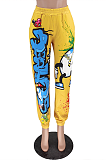 Casual Sporty Simplee Cartoon Graphic Sweat Pants HY5187