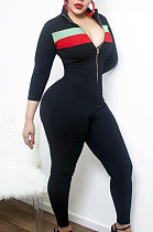 Sexy Polyester Cultivate One's Morality Front Zipper Jumpsuits YR8005
