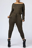 Women's Clothing Pure Color Fashion Outdoor Casual Jumpsuit  AWL5817