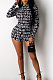 Women's Letters Printed Bodycon Nightclub Shorts Jumpsuits ED184