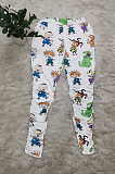 Casual Polyester Cartoon Graphic Mid Waist Long Pants YZ1010