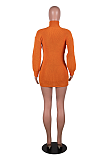 Casual Modest Cute Long Sleeve High Neck Mini Dress MA6614