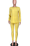 Pure Color Womenswear Two-Piece Club Fashion Casual Sets YR8033