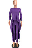 Womenswear Pure Color Large Back Pendulum Two-Piece YR8045
