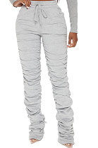 Casual Tight Carry Buttock Ruffle Sweat Pants YR8028