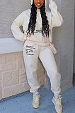 Casual Sporty Letter Long Sleeve Hoodie Long Pants Sets DMM8156