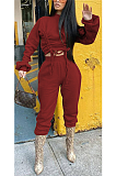Casual Simplee Long Sleeve Round Neck Long Pants Sets RZ1042